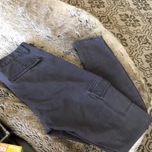 Dark gray skinny cargo pants